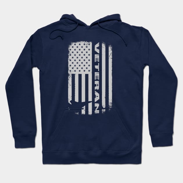 Veteran Flag - Fighter Hoodie by BoneheadGraphix